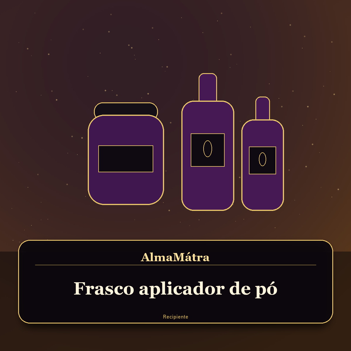 Frasco aplicador de pó