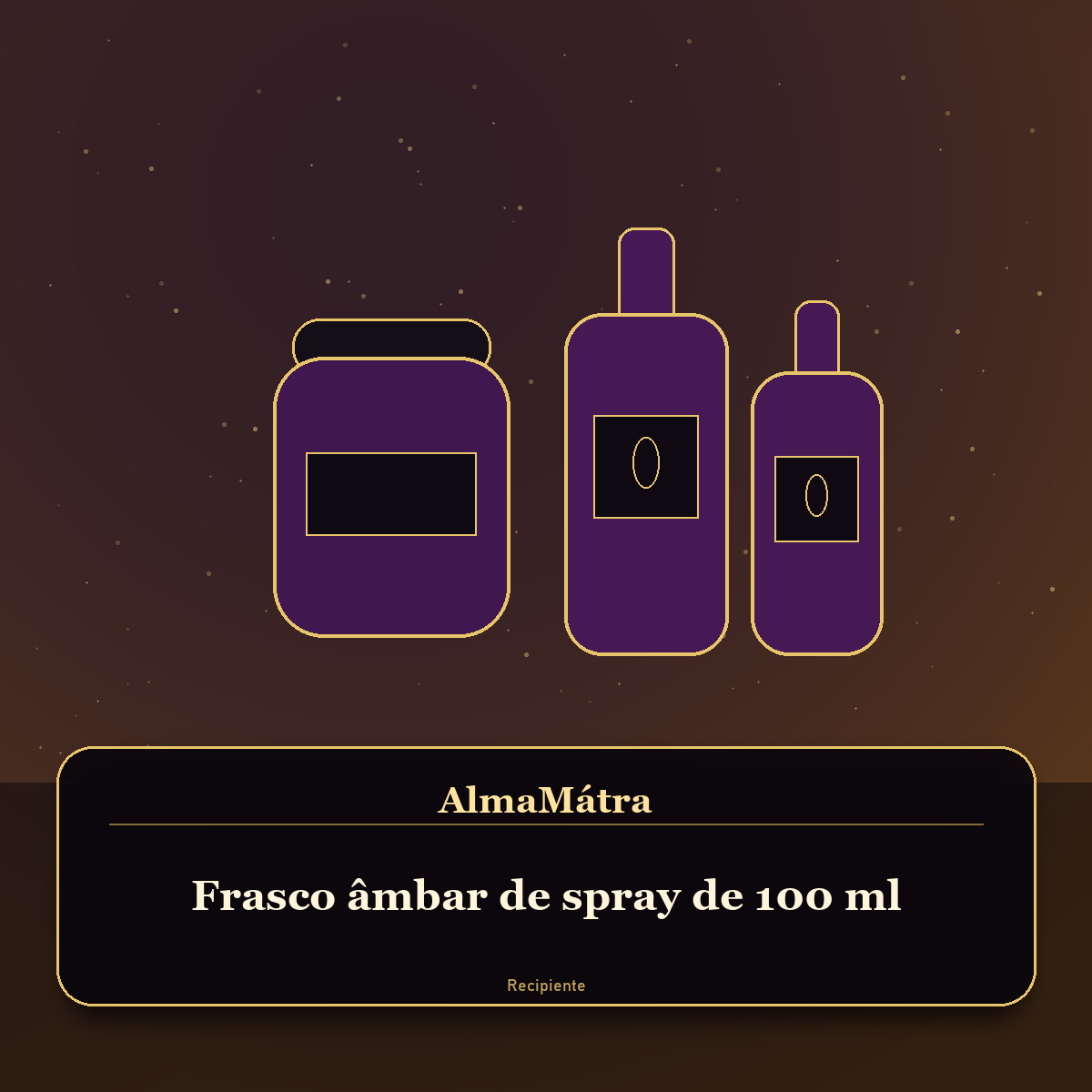 Frasco âmbar de spray de 100 ml